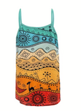 Women'S Vibrant Boho Chic Sleeveless Tank Top