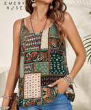 EMERY ROSE Women's Floral Print V-Neck Summer Camisole Tank Top