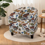1 Pc Printed Barrel Chair Cover Stretchy Bottom