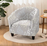 1 Pc Printed Barrel Chair Cover Stretchy Bottom