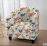 1 Pc Printed Barrel Chair Cover Stretchy Bottom