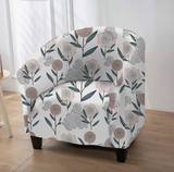 1 Pc Printed Barrel Chair Cover Stretchy Bottom