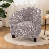1 Pc Printed Barrel Chair Cover Stretchy Bottom