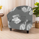 1 Pc Printed Barrel Chair Cover Stretchy Bottom
