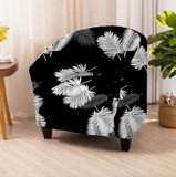 1 Pc Printed Barrel Chair Cover Stretchy Bottom