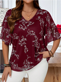 Plus Size Women Summer Holiday Blouse