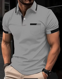 Men'S Casual Print Short-Sleeve Polo Shirt