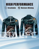 Men's Summer Fishing Shirt with a Half-Open Zipper