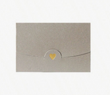 10pcs/Pack Mini Greeting Card Envelopes, Gold Foil Heart Shiny Paper Envelopes Back To School