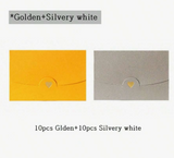 10pcs/Pack Mini Greeting Card Envelopes, Gold Foil Heart Shiny Paper Envelopes Back To School
