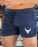 Men'S Athletic Performance Gym Shorts with Pockets - Maroon, Breathable Mesh Fabric,