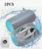 1/2pcs 360° Wrap-Around Shoe Cleaning Bag, Reusable Sneaker Wash Bag For Washing Machine And Dryer