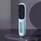 Women's Wireless Hair Straightener Brush - Portable USB Rechargeable Hair Straightening Brush