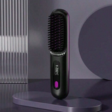Women's Wireless Hair Straightener Brush - Portable USB Rechargeable Hair Straightening Brush