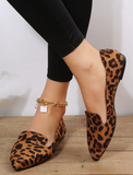 2025 Autumn Women's Fashion Black Gold Thread Pointed Toe Flats, Casual Slip-On Comfortable