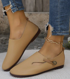 New European & American Imported Soft-Bottom Flat Heel Loafer Shoes, Comfortable & Versatile Slip-On Casual Granny Shoes For Moms