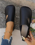 New European & American Imported Soft-Bottom Flat Heel Loafer Shoes, Comfortable & Versatile Slip-On Casual Granny Shoes For Moms