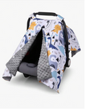 1pc Baby Car Seat Canopy, Super Soft Plush Car Seat Cover With Peekaboo Hole, Convenient For Nursing, Also Can Be Used As A Soft Blanket For Infants And Toddlers