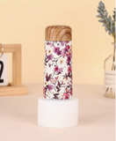 316 Stainless Steel Retro Floral Insulated Tumbler, 180ml Mini Portable Capacity, Wooden Lid   Artistic Floral Body, Long-Lasting Thermal Insulation, Making Every Beverage Sip Elegant Like In A Garden