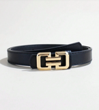 Fashionable Women's PU Leather Belt With Shiny Buckle