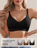 3pcs/Set Wireless Jelly Bra Comfortable & Soft Women's Fashion