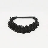 14 Inch Black Brown Blonde Multicolor Synthetic Hair Braided Headband Classic Chunky Wide Plaited Braids Elastic Stretch Hairpiece Women Beauty Accessory
