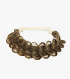 14 Inch Black Brown Blonde Multicolor Synthetic Hair Braided Headband Classic Chunky Wide Plaited Braids Elastic Stretch Hairpiece Women Beauty Accessory
