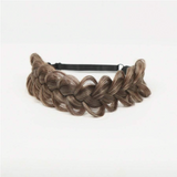 14 Inch Black Brown Blonde Multicolor Synthetic Hair Braided Headband Classic Chunky Wide Plaited Braids Elastic Stretch Hairpiece Women Beauty Accessory