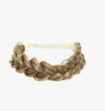 14 Inch Black Brown Blonde Multicolor Synthetic Hair Braided Headband Classic Chunky Wide Plaited Braids Elastic Stretch Hairpiece Women Beauty Accessory