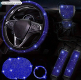 7pcs Car Steering Wheel Cover, Gear Shift Knob Cover, Shoulder Pad, Cup Holder, Ignition Ring Decorative Accessories,Purple Car Accesaories