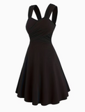 Targeted Development Ruched Cross-Shoulder Strap Dress