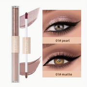 Double End Glitter Matte Eye Shadow Stick Pencil Eyeshadow Makeup Waterproof Bicolor Shimmer Cosmetics Beauty Makeup Tool