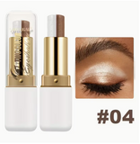 Double Color Eyeshadow Stick Waterproof Sweatproof Stainproof Long-Lasting Makeup