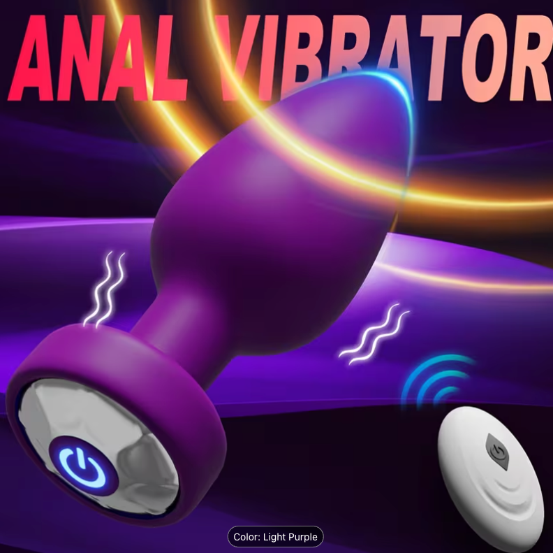 APP Anal Expansion Butt Plug Vibrating Silicone Anal Plug with Jewel Base Vibration Anal Butt Plug, Adult Sex Toy Silicone Anal Plug, Anal with Remote Control with 10 Vibration Modes Anal Toy Adult Sex Toy & Games Prostate Massager