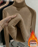 Franclia Fashionable All-Match High Neck Thick Seamless Fitted Long Sleeve Knit Sweater, Versatile For Autumn/Winter