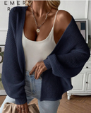 EMERY ROSE Women's Fashionable Versatile Sweet Sheer Knit Cardigan,