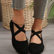 Women's Criss-Cross Elastic Band Pointed Toe Comfortable Casual Versatile Wedge Shoes