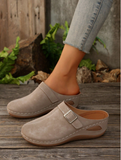 Elegant Fashion Women's New Platform Slip-On Mules, Comfortable Soft Sole Slides