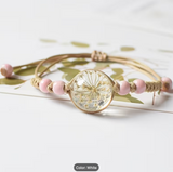 pc Gypsophila Dried Flower Specimen Bracelet Couple Best Friend Gift Suitable for Daily And Party Wear