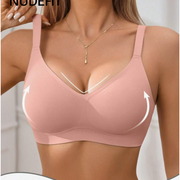 1pc Women's Minimalist Comfortable Seamless Jelly Gel Wireless Bra With Removable Pads