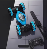 4WD Stunt Car with Gesture Watch Remote 360 Rotation, Drift Wheels, Cool LED Lights, Rechargeable Battery, Crash-Resistant Toy Car