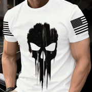 Men's Casual Round Neck T-Shirt, Made Of Polyester Knit Fabric With Certain Elasticity,