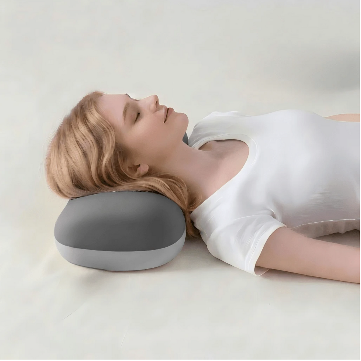 1pc 42*22*12cm Cooling Memory Foam Nap Pillow For Office Desk, Ergonomic Prone Pillow, Anti-Arm Numbness Design, Multifunctional Lumbar Support Cushion, Suitable For Back And Waist, Portable Travel Pillow