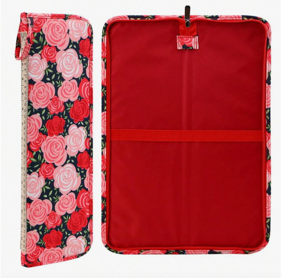 1pc Colorful Woven Needle Storage Box - Zipper Pouch, Fits 15.75" Needles