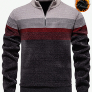 Manfinity Homme Old Money Men's Striped Half-Zip Knit Sweater