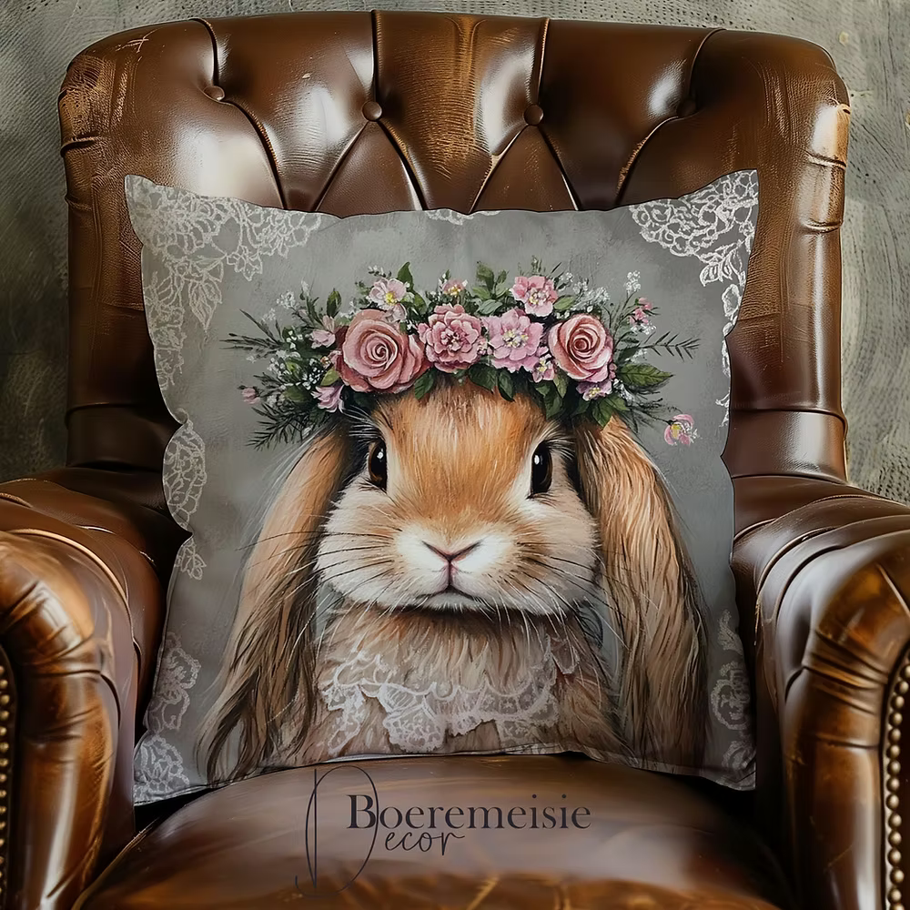 Soft Bunny Flowers Velvet 1