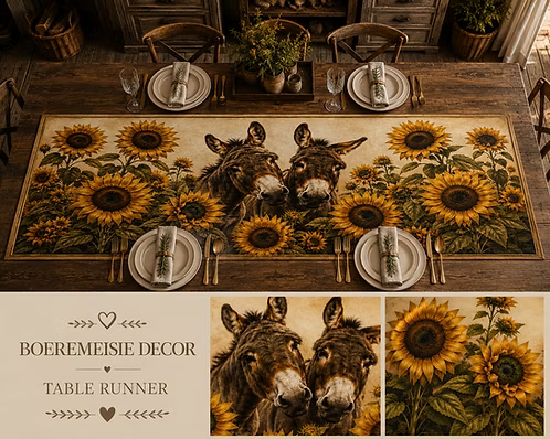 Sunset Donkey Table Runner