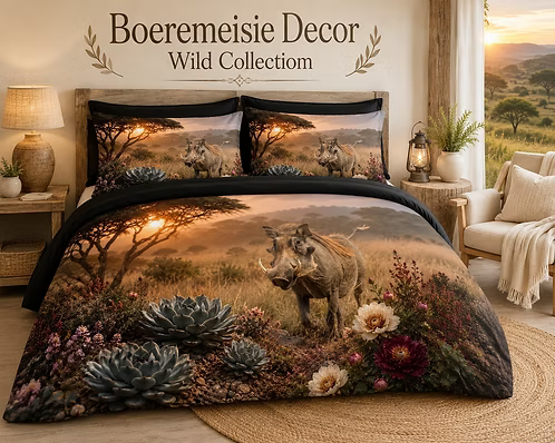 Warthog Flowers - Duvet Set
