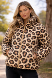 Leopard Print Puffer Jacket