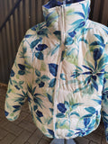 Blue Floral Puffer Jacket